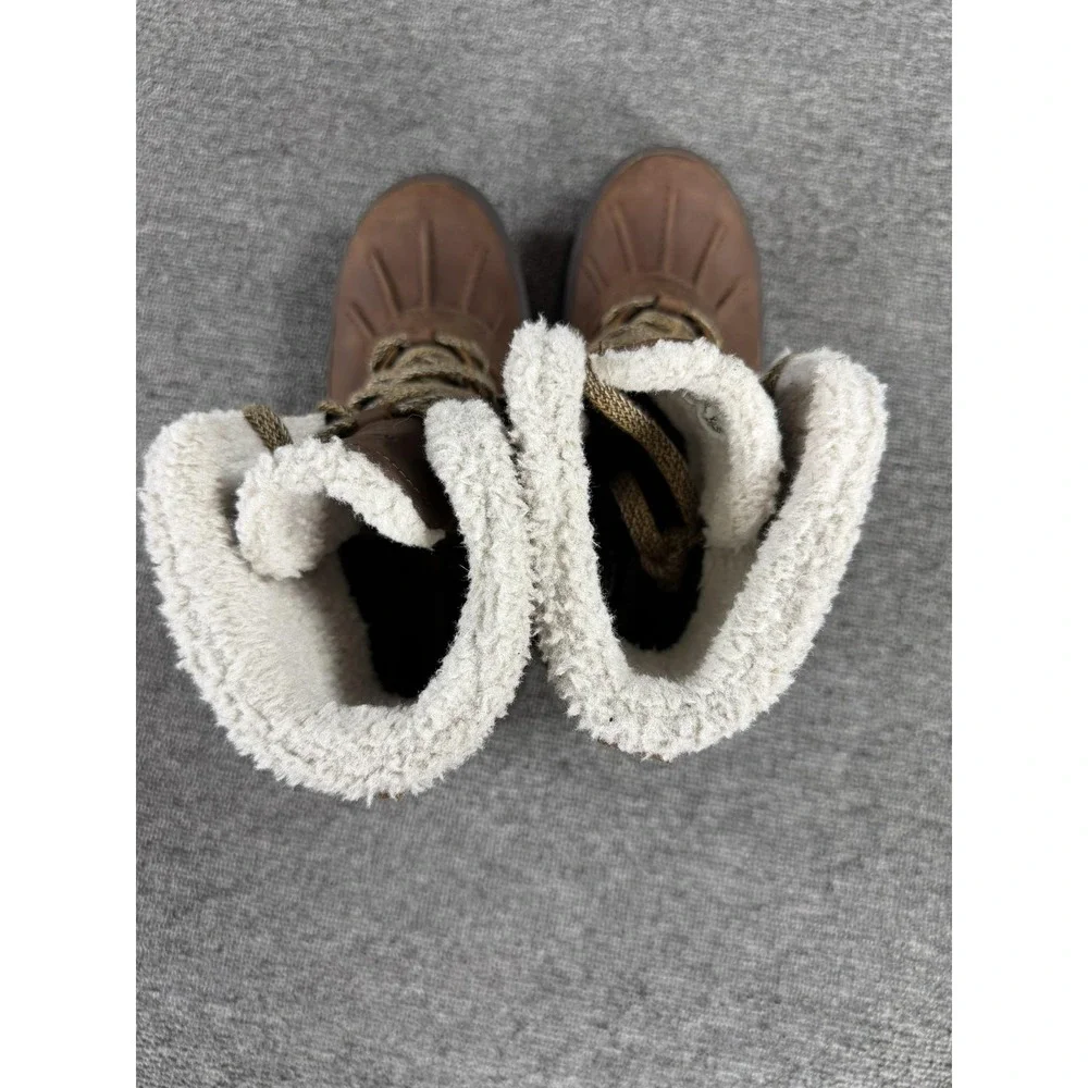 Merrell Boots Womens 9 Brown Leather Faux Fur Lined Insulated Snow J001580